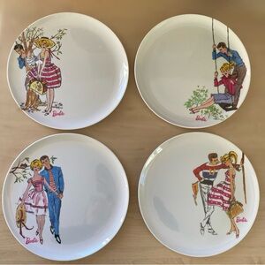 Barbie + Ken Retro Dinner Plate Set of Four